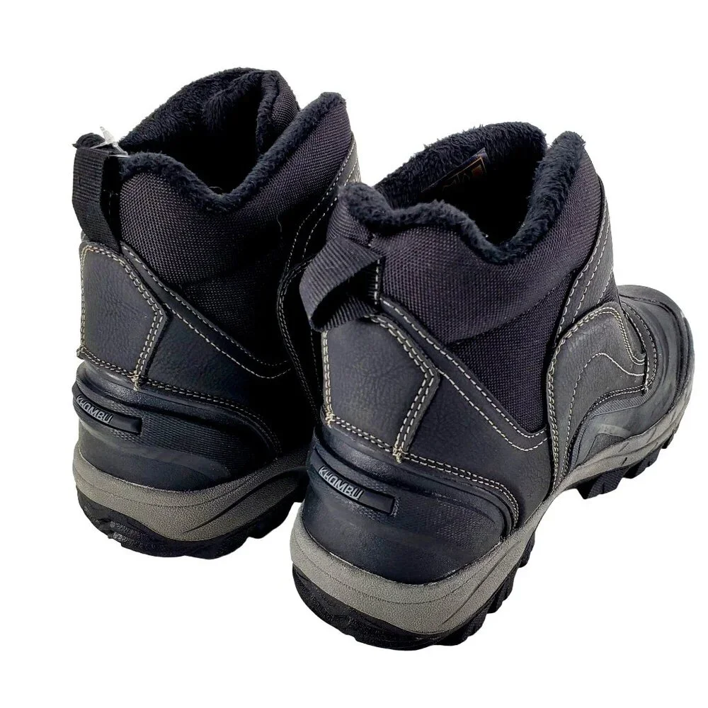 Khombu 10 Boots Men Mason Outdoor Waterproof Rugged Slip-on Winter Snow Shoes